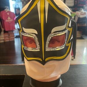 Lucha Libre Wrestling Mask with Gold and Black Design kids size